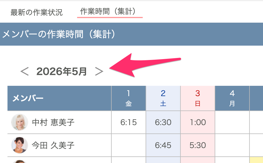 前月・翌月切替