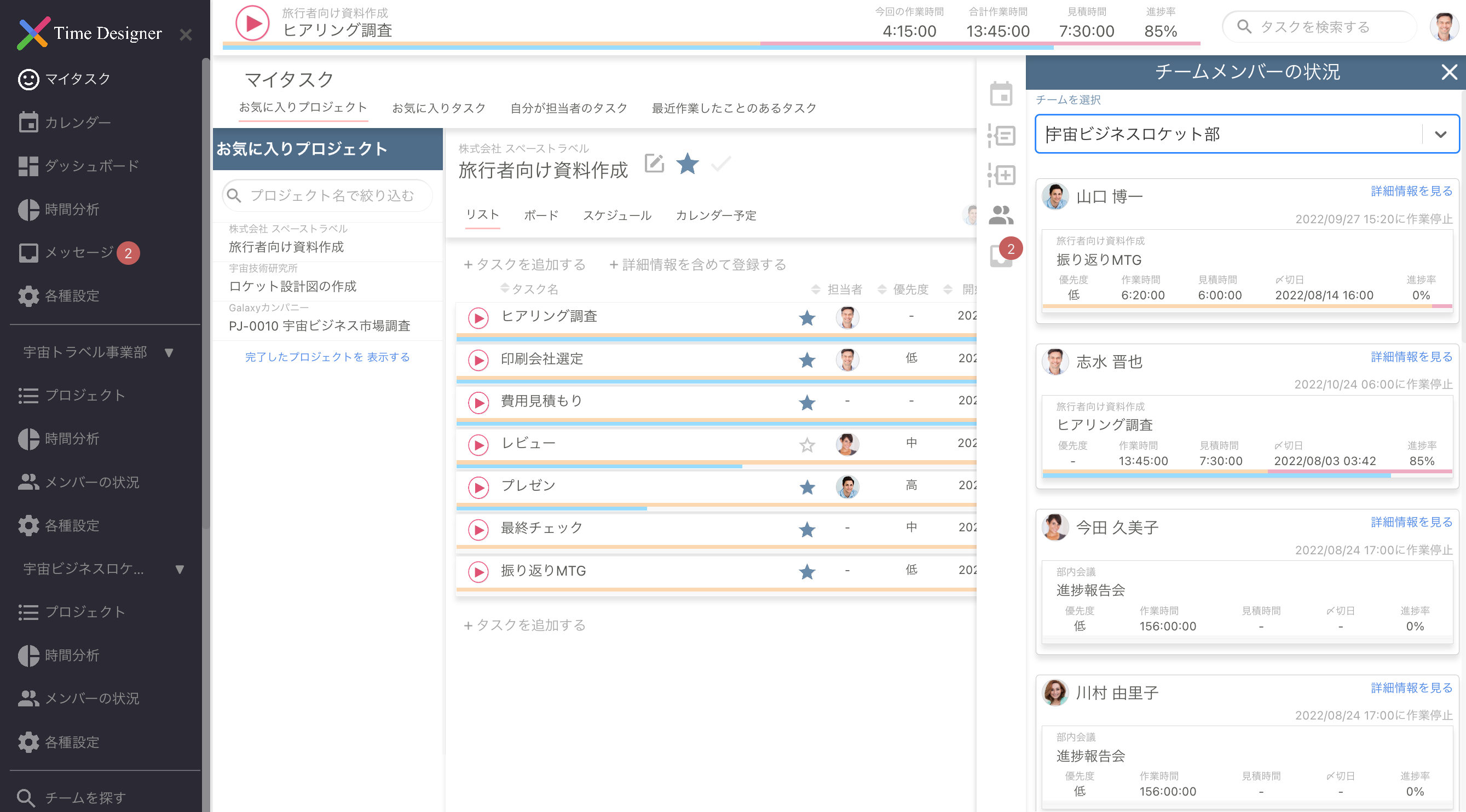 右サイドメニュー